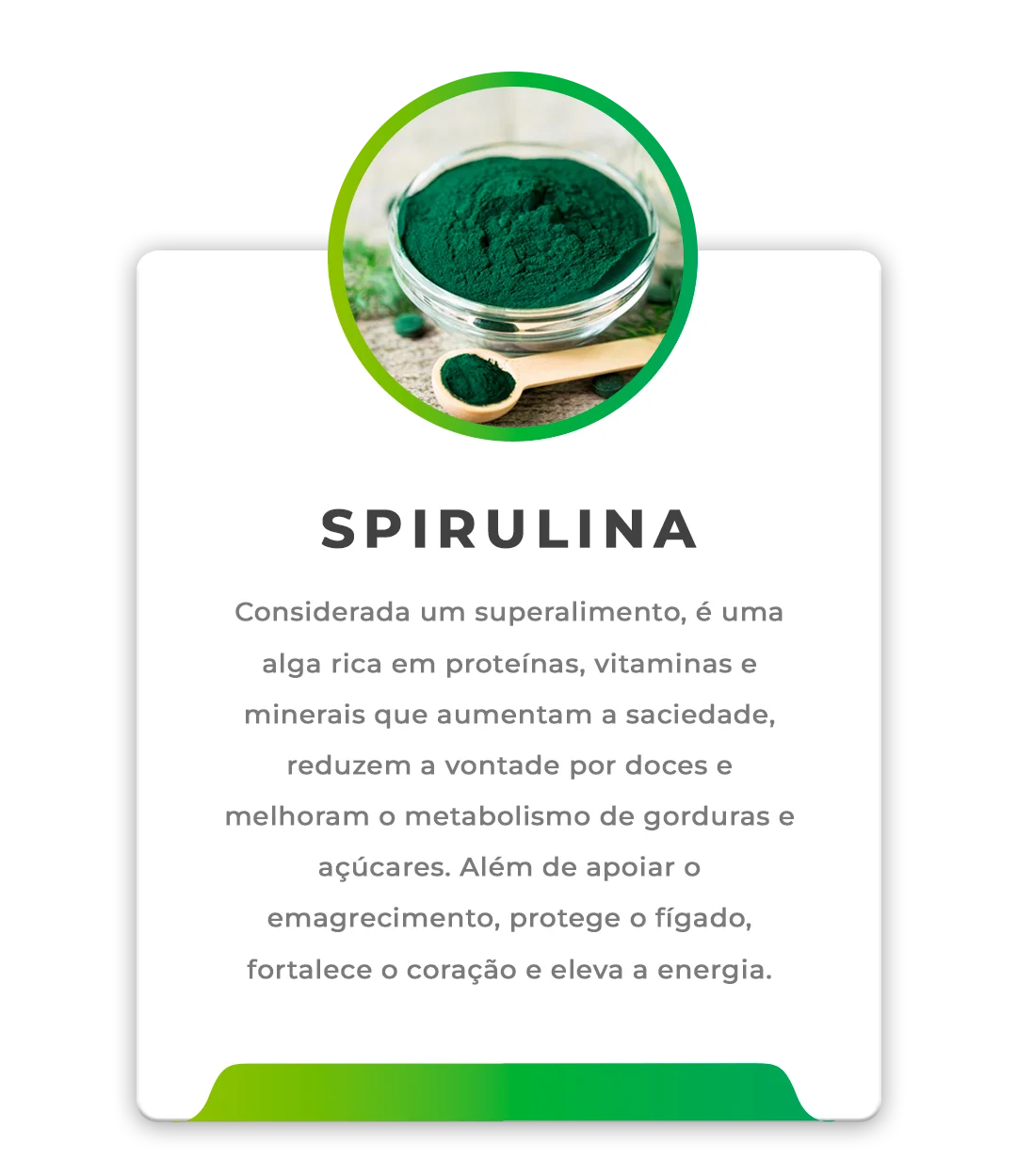 Ingrediente Spirulina no Slimchá